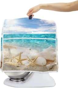 Mixerhoes Keuken - Standmixerhoes Beschermhoes - Keuken Organisatie - Met Opbergvak - 37x27x43cm - Strand Zeester — thumbnail 4