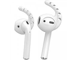 Sport Siliconen Earhooks Geschikt voor Apple AirPods (1 & 2) - Siliconen Oorhaken - Geschikt voor o.a. Hardlopen, Fietsen, Sportschool - Wit (3-Pack)