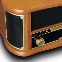Lenco Retro Platenspeler Bundel - TCD-2571WD + TTA-6IN1 - Platenspeler met Bluetooth, DAB en Cassette - 6-delige LP Schoonmaakset — thumbnail 2