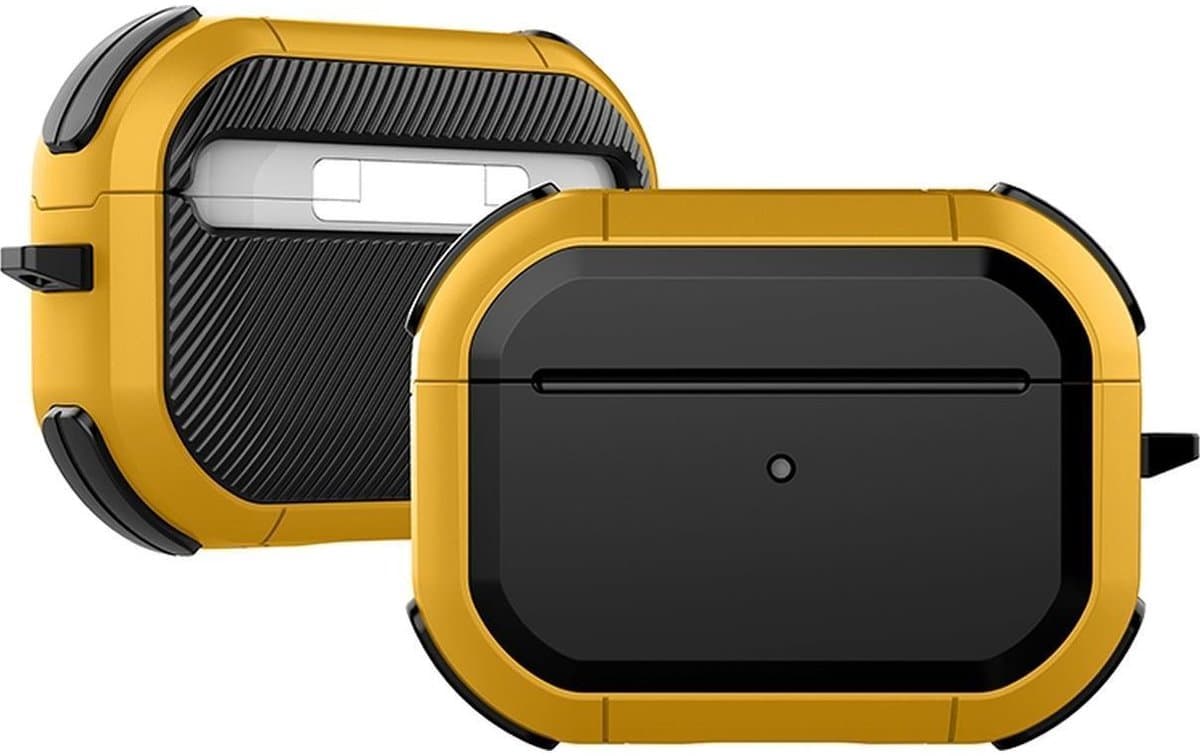 Mobigear Hoesje geschikt voor Apple AirPods Pro 2 Shockproof Hardcase Hoesje | Mobigear Slim Armor - Geel — afbeelding 1