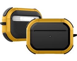 Mobigear Hoesje geschikt voor Apple AirPods Pro 2 Shockproof Hardcase Hoesje | Mobigear Slim Armor - Geel