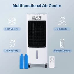 House Of Atelier - Luchtkoeler - Air Cooler - Ventilator - Luchtbevochtiger - Afstandbediening - 2 Koelelementen - Watertank 4L — thumbnail 4