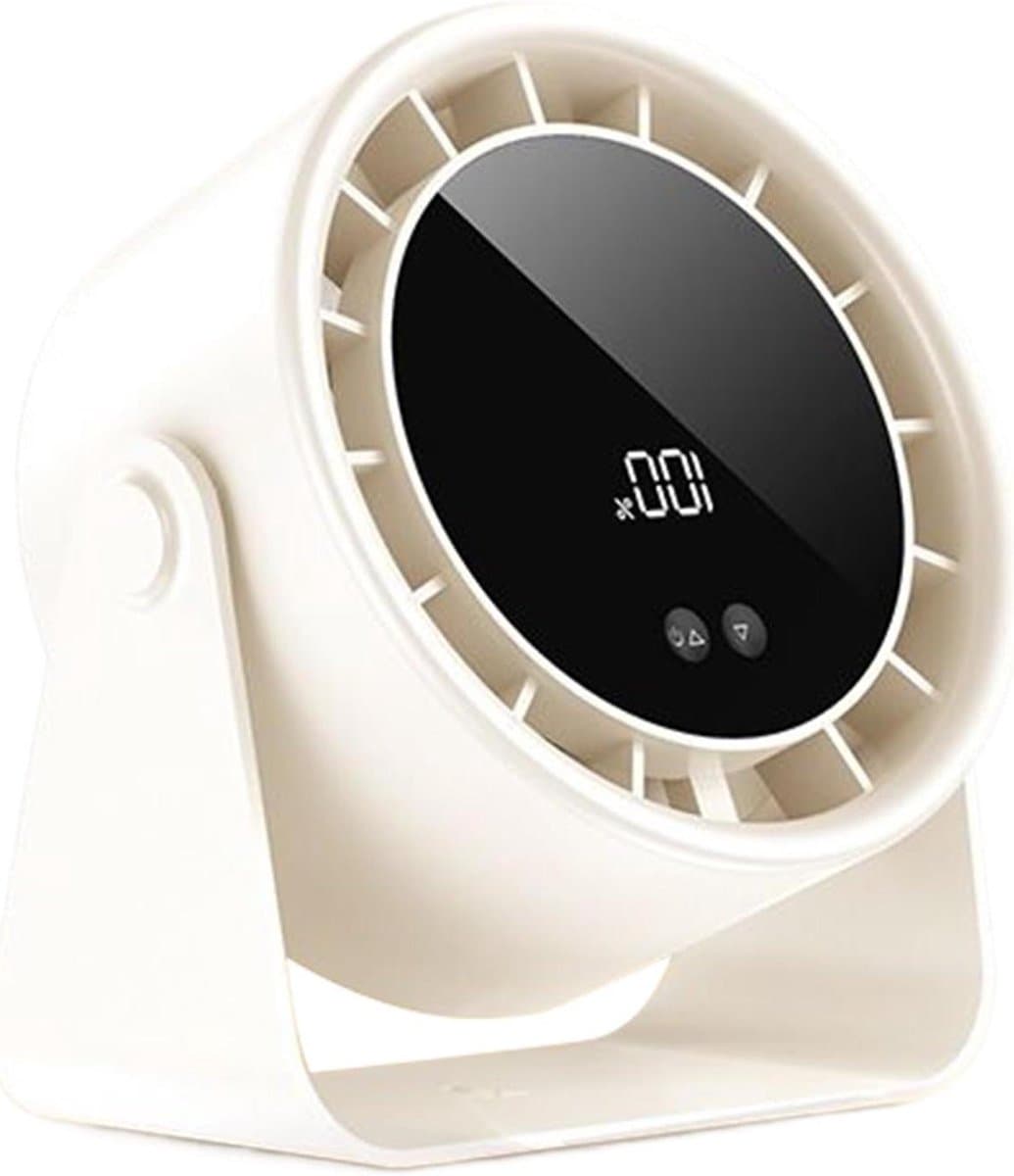 Bureauventilator Persoonlijk - Tafelventilator Draadloos - Persoonlijke Koeling - 100 Snelheden - 17.3B x 8.8H cm - Wit — afbeelding 1
