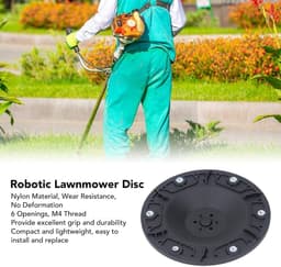 SnelShoppen - Robotic Grasmaaier Schijf met 6 Openingen M4 Draad Nylon Grasmaaier Schijf 27.2 Mm Dikte Voor Vervangen van Oude of Beschadigde Draaitaf — thumbnail 3