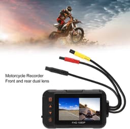 SnelShoppen - 3 Inch Motorfiets Dashcam, 1080P Voor- en Achtercamera Video 30 Fps Dubbele Hoek Waterdichte Rijd Recorder met Loopopname en G-Sensor Pa — thumbnail 5