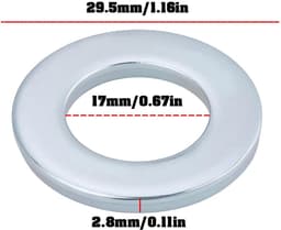 SnelShoppen - 3 Stuks Metalen Wasmachine voor Grasmaaier 24M7097 - Compatibel met John Deere - 29.5x17x2.8mm - Gegalvaniseerd Koolstofstaal - Eenvoudi — thumbnail 3