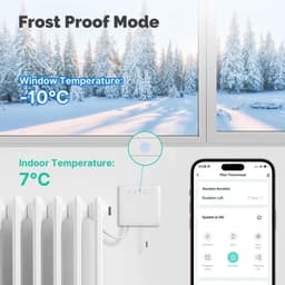 Slimme Thermostaat - Radiator Controller - Energie Besparen - Wifi en App Bediening - Compact Formaat - Wit — thumbnail 3