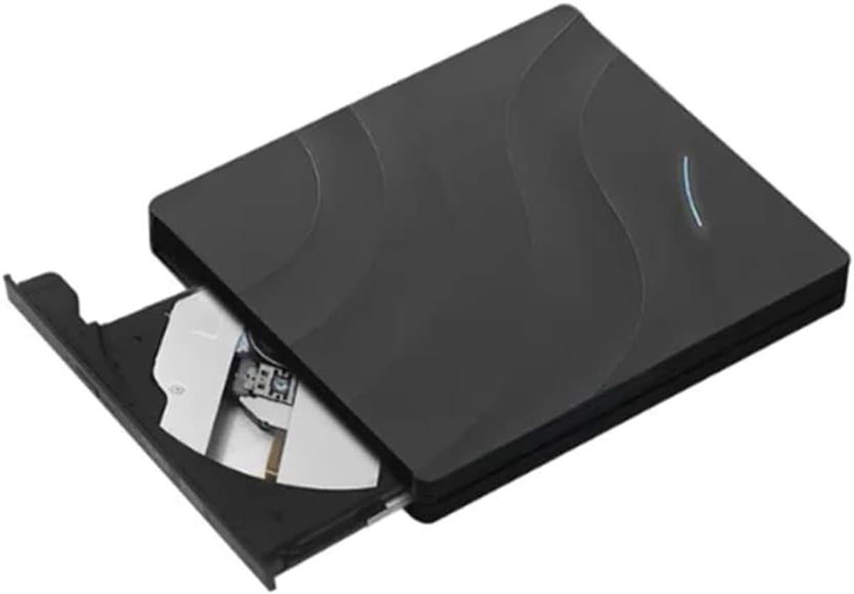 Externe DVD Brander - CD Writer Reader - Data Archiveren - USB 3.0 Type-C - 8x Snelheid - Zwart — afbeelding 1