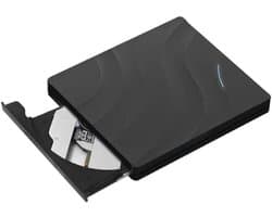 Externe DVD Brander - CD Writer Reader - Data Archiveren - USB 3.0 Type-C - 8x Snelheid - Zwart