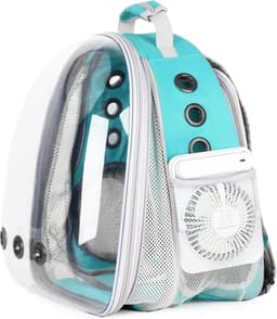 KZQ Mini Ventilator Voor Huisdierendrager Rugzak En Luchtkoepel Rugzak - Geschikt Voor Katten En Honden - Goedgekeurd Voor Vliegreizen - Voor Reizen Wandelen En Buiten - Zwart — thumbnail 4