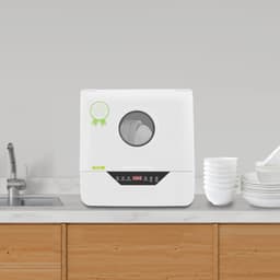 Tafelvaatwasser - Mini vaatwasser - Kleine keuken - 360 graden spoeling - 38.7 x 37.3 x 39.2 cm - Wit — thumbnail 5