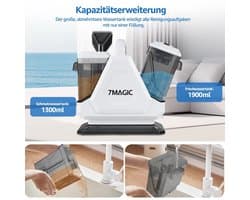 Seth Select Tapijt- en Bekledingsreiniger – Vlekkenreiniger - Tapijtreiniger machine - 16 kPa Krachtige Zuigkracht – Draagbare Vlekkenreiniger met Watertanks 1300 ml / 1900 ml