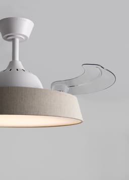 CREATE - Stille plafondventilator 40 W Ø107 cm met intrekbare bladen en LED-licht - M - Met licht - WIFI - WIND CLEAR CONTOUR — thumbnail 3