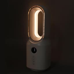 Deskless Fan, 3 Speeds Wind 106° Oscillating Fan Rechargeable Desk Fan with LED Night Light, Small Silent Office Fan, Small Personal — thumbnail 3