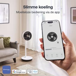 Dimplex DUOCOOL 2-in-1 Smart Statiefventilator – Ventilator Staand - Tafelventilator met 5 Snelheden - 20m Bereik – Fluisterstil (36dB) - Bediening via App en Afstandsbediening – Wit — thumbnail 5