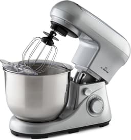 Klarstein Keukenmachine Knetmaschine zum Backen, 1300W Teigmaschine klein, 6 standen, Schneebesen & Knethaken, 5L kom, planetair , roermachine met Mixer, keukenmachines voor Brotteig - Keukenmachine - voor Keuken - Garde - RVS — thumbnail 1