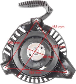 Terugslagstarter Grasmaaier - Trekstarter Starterset - Grasmaaier Starten - Compatibel met meerdere modellen - 163 mm diameter - Zwart — thumbnail 3