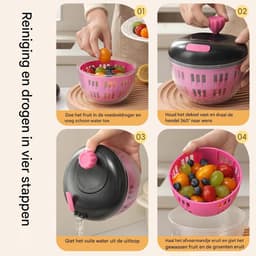 Salade Spinner - Groente Droger - Keuken Hulp - Grote Capaciteit - 5 Liter - Groen — thumbnail 4