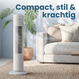 Auronic Torenventilator - Met Afstandsbediening en Timer - Ventilator - 60° Oscillatie - 76 cm - Wit — thumbnail 2