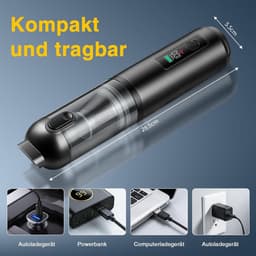 Mini Stofzuiger Draadloos - Kruimeldief - Auto Stofzuiger - Interieur — thumbnail 3