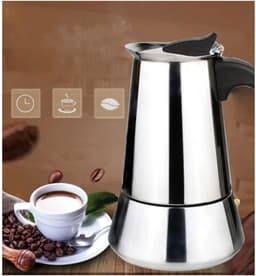 Cafetière mokapot van roestvrij staal, 6 kopjes, geschikt voor alle warmtebronnen, 300 ml — thumbnail 5