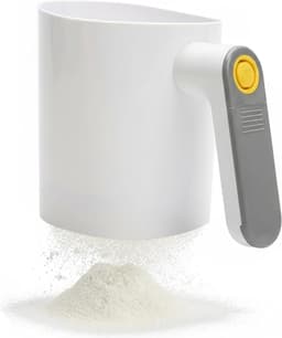 Elektrische Bloem Zeef - Bak Zeef - Bakken Vereenvoudigen - Eén Hand Bediening - 1 Liter Capaciteit - Wit — thumbnail 1