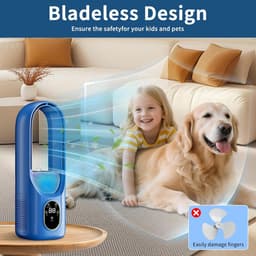 Luchtkoeler - Ventilator Bevochtiger - Persoonlijke Koelte - Draagbaar Ontwerp - 24 cm Breed - Wit — thumbnail 4