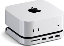 Satechi USB-C Stand/hub Mac mini M4 (SSD) – Geschikt voor Mac Mini (2024) – Met ruimte voor SSD geheugen – Met diverse extra poorten voor aansluiten randapparatuur – Grijs — thumbnail 1
