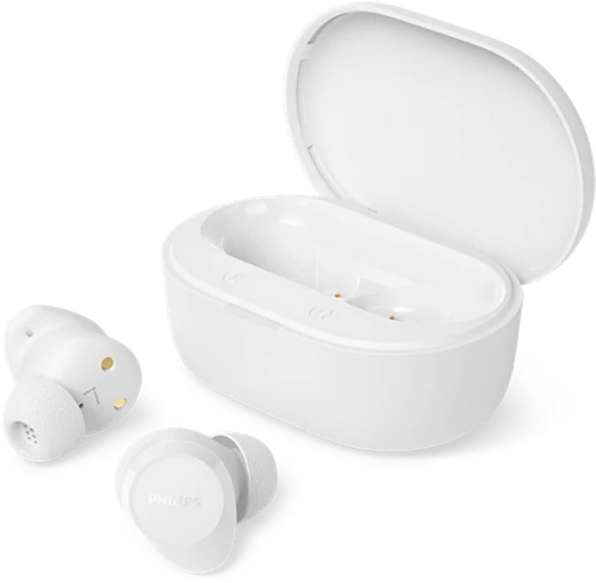 PHILIPS TAT1300WT - True Wireless Oordopjes - Bluetooth 6.0 - Tot 24 Uur Batterijduur - IPX4 Waterbestendig - Wit — afbeelding 1
