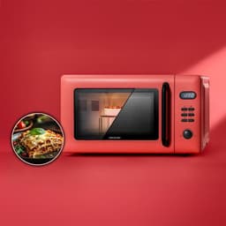 Digitale magnetron - Compacte oven - Snelle maaltijden - Grill en ontdooi - 20 liter inhoud - Rood — thumbnail 4