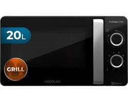 Magnetron met Grill - Compacte Oven - Snel Eten Bereiden - Ready2Clean Coating - 20L Inhoud - Zwart Zilver