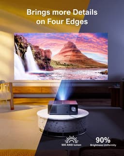 Beamer - Projector - Mini Projector - Full HD 1080P - 5G WiFi LED - 4K Video - 30W Speaker – Home Theater Bluetooth Projector — thumbnail 2