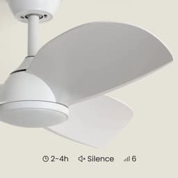 Fantiluxe - Oliver - Plafondventilator met verlichting - Wit - Ø76cm - Afstandsbediening - Met lamp - Plafond ventilator - Slaapkamer — thumbnail 2