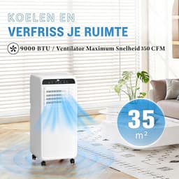 Draagbare Airconditioner - Mobiele Airco - Ruimte Koelen - 3-in-1 Functie - 35m² - Wit — thumbnail 5