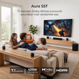 ULTIMEA 7.1 Soundbar met Dolby Atmos, Inclusief 5,25" Subwoofer en 4 Surround Speakers, Home Cinema Systeem voor TV, HDMI eARC, Aura S5T — thumbnail 2