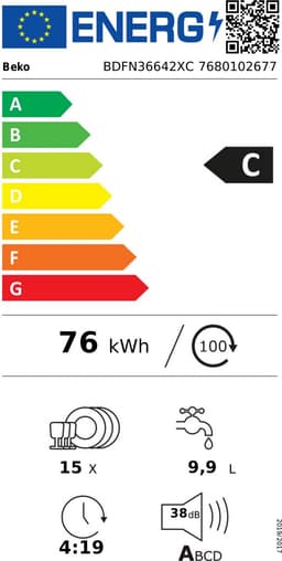 Beko BDFN36642XC Vrijstaand 15 couverts — thumbnail 2