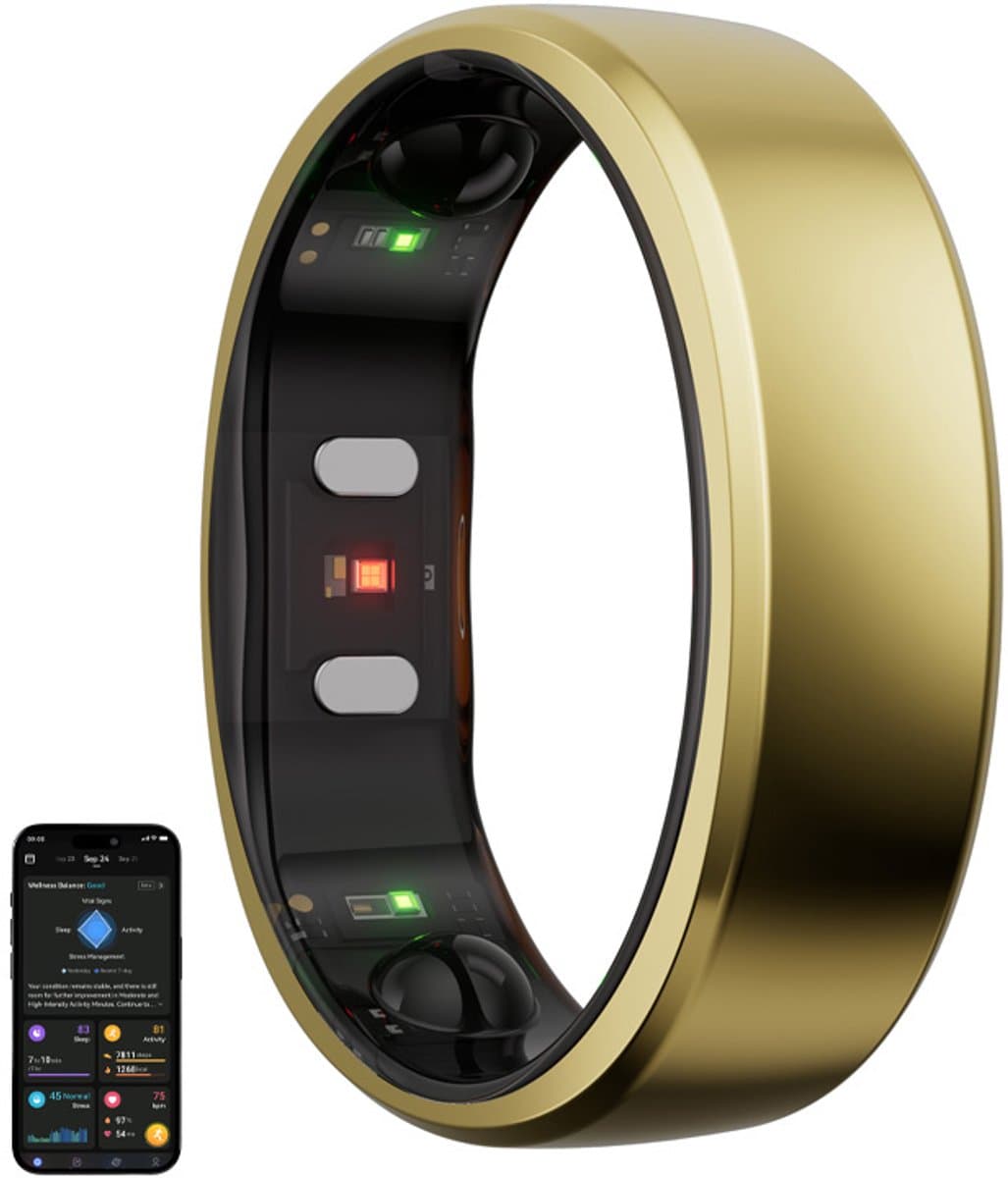 Ringconn Smart Ring Gen 2 - Maat-#14 - Kleur: Goud — afbeelding 1