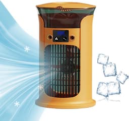 VHV-Draagbare Mini Aircooler - USB Bureau Ventilator met 3 Snelheden - Kleine Mobiele Luchtkoeler voor Slaapkamer en Kantoor - Persoonlijke Desktop Cooling Fan met 7 LED Verlichting — thumbnail 4