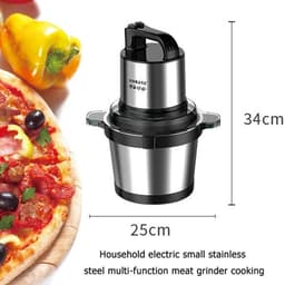 Elektrische hakmolen - Keukenmachine - Eten bereiden - 4 roestvrijstalen messen - 4 Liter kom - Groen — thumbnail 4