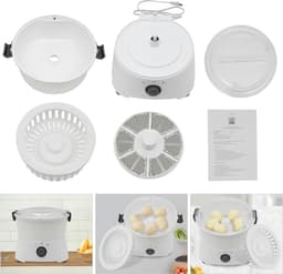 Elektrische Schilmachine - Automatische Dunschiller - Snel Groenten Schillen - Eén Knop Bediening - 1 kg Capaciteit - Wit — thumbnail 5