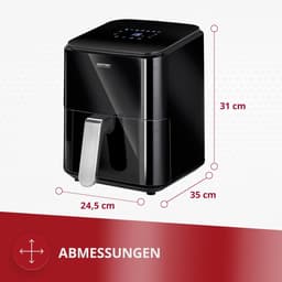 Heteluchtfriteuse - Convectieoven - Vetvrij Koken - Digitaal Led-display - 45 liter - Zwart — thumbnail 5