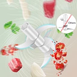 400 Ml Elektrische Knoflookhakker - Knoflookmolen Met 6 Messen Mini-Groentehakker - Draagbare Usb-Foodprocessor Voor Gember Chili En Fruit — thumbnail 4