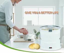 Aardappelschilmachine - Keukenapparaat - Snel Groenten Schillen - Automatische Bediening - 1 kg Capaciteit - Zilver — thumbnail 5