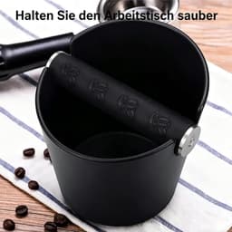 Afklopcontainer Koffie - Klopbox Espresso - Koffiezet Accessoires - Compact & Stil - 10 x 2 x 1 cm - Zwart — thumbnail 2