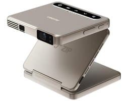 Aurzen - Zip - Mini Beamer - Pocket-Size - 720p - 100 ANSI Lumen - Auto Focus & Auto Keystone - 5.000 mAh Batterij - Draai- & Spiegelbaar - Ultradraagbare Projector - Goud