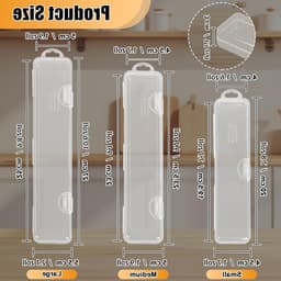 Set van 6 Bestekdozen - 27 cm Plastic, Draagbare Opbergdoos voor Herbruikbare Eetstokjes, Lepel en Vork, Ideaal voor Buiten, Reizen en Kamperen — thumbnail 4