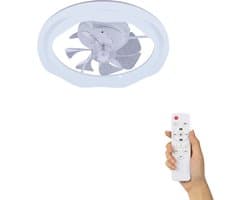 Fantiluxe - Greta - Plafondventilator met verlichting - Wit - Ø50cm - Afstandsbediening - Met lamp - Plafond ventilator - Slaapkamer