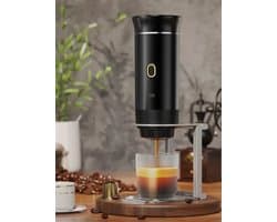 Velmio Draadloos Koffiezetapparaat 3-1 - Draagbaar Koffiezetapparaat Voor Onderweg - Espressomachine - 20 Bar - 3-in-1 Capsules & Gemalen Koffie - 60ML - Zwart