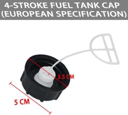 Dailygoods- Brandstofdeksel 4-takt - Kunststof - 2-pack - Zwart - Grasmaaieronderdelen - Afmetingen 5 x 3,5 cm - Slijtvast - Tankdeksel — thumbnail 2