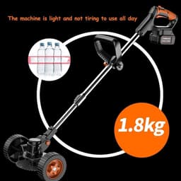 Elektrische Grasmaaier - Grastrimmer - Gazon Onderhoud - Lichtgewicht en Stil - 3.5 kg - Zwart — thumbnail 4